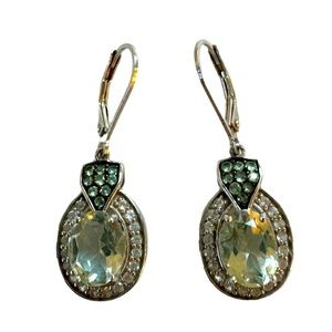 Gorgeous pair of lever back gemstone earrings
